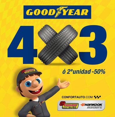 4x3 en Goodyear o la segunda unidad al 50 por ciento