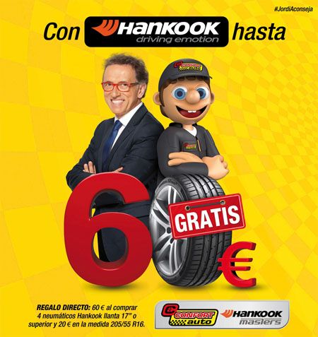 60€ gratis con Hankook y Confortauto