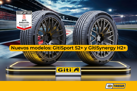 Tiresur comercializa en exclusiva los nuevos modelos de Giti: GitiSport S2+ y GitiSynergy H2+ 
