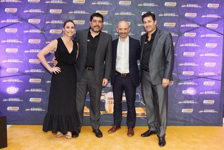 Antonio Mañas y Paco García de Tiresur junto a Ainhoa Arbizu y Antonio Lobato