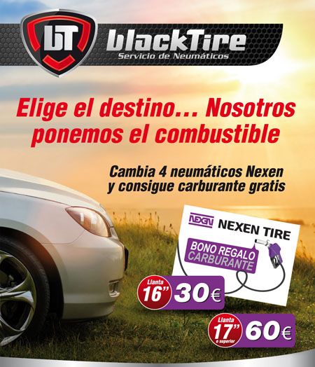 Blacktire regala hasta 60€ en combustible