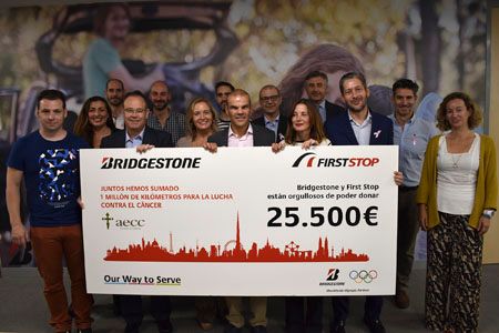 Bridgestone contribuye con 25.500€ a la AECC