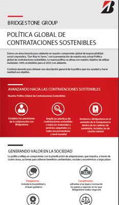 Bridgestone y su nueva política para proveedores y socios