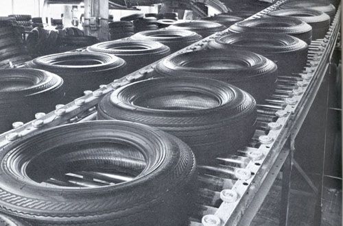 Cadena de producción en 1950