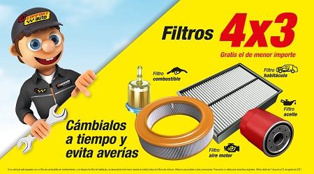 Cambio de filtros: 4x3 en Confortauto