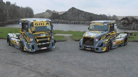 Camiones con la imagen del Giti Tire Motorsport