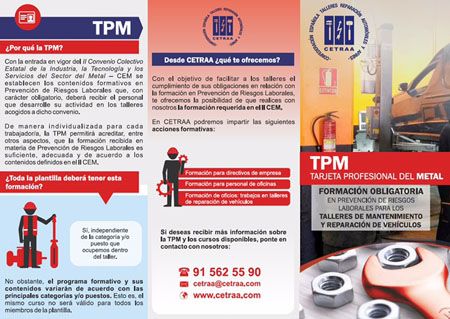CETRAA ofrecerá cursos de formación en PRL