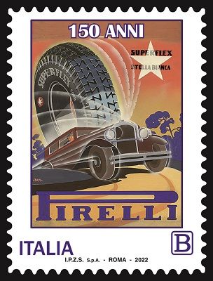 Colección de sellos conmemorativos 150 Aniversario Pirelli