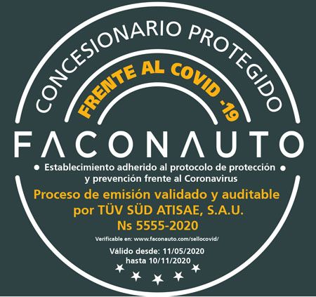 'Concesionario protegido frente al COVID-19'