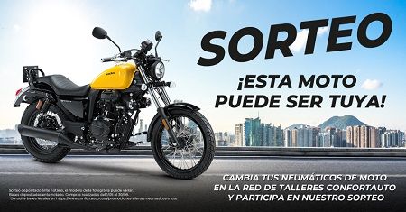 Confortauto sortea una moto entre los clientes que cambien sus neumáticos