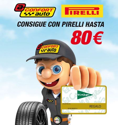 Confortauto y Pirelli te regalan hasta 80€ en El Corte Inglés