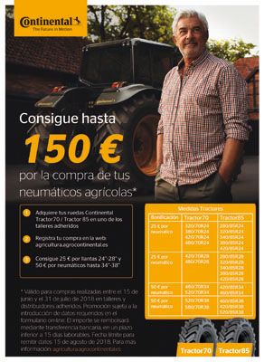 Continental bonifica con hasta 150 euros