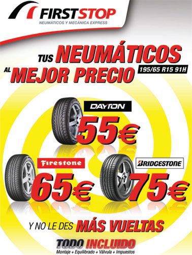 Descuentos por la compra de neumáticos en la campaña de verano de First Stop