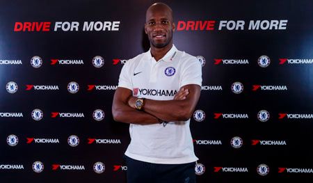 Didier Drogba durante los actos de celebración en Madrid de la campaña 'Drive For More' de Yokohama