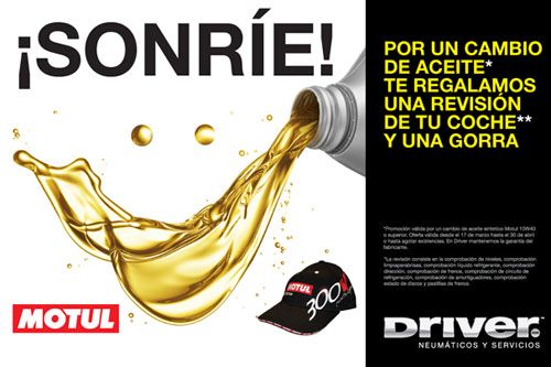 Driver Center y Motul incentivan el cambio de aceite