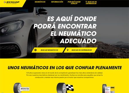 Dunlop lanza una nueva página web