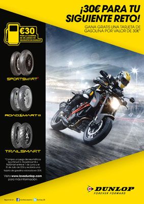Dunlop regala hasta 30€ en gasolina