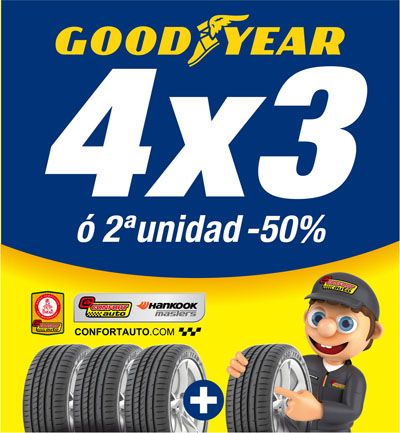 En Confortauto 4x3 en Goodyear 