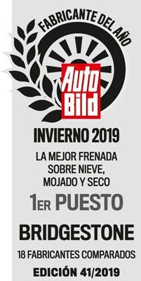 'Fabricante del año – Invierno 2019' para Bridgestone