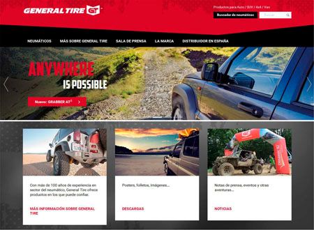 General Tire presenta su nueva web