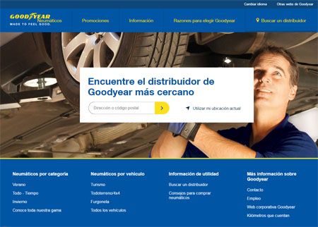 Goodyear presenta su nueva e innovadora página web