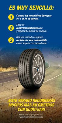 Goodyear regala hasta 80 euros en combustible