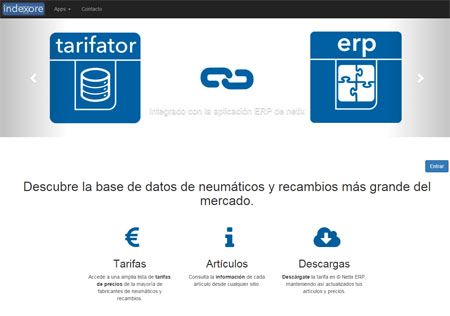 Indexore actualiza la base de datos neumáticos y recambios