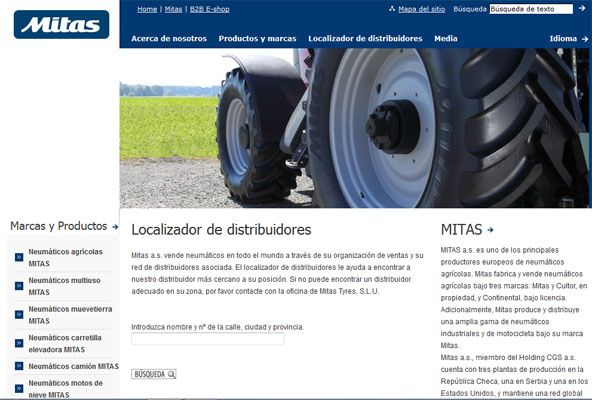  Información detallada de todo el catálogo de neumáticos Mitas