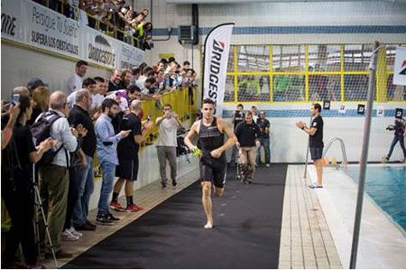 Javier Gómez Noya, en pleno triatlón