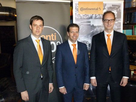 Juan Marín, Juan Uruburu y Daniel Gainza, equipo de Marketing de Continental Neumáticos Vehículos Comerciales