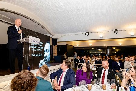 Juan Ramón Pérez durante la cena benéfica