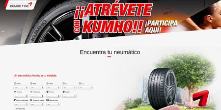 Kumho estrena web para el mercado español