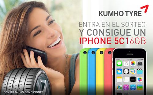 Kumho sortea un iPhone 5C a sus clientes