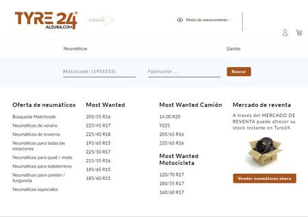 La búsqueda de neumáticos es muy fácil e intuitiva gracias a la búsqueda profesional de matchcode
