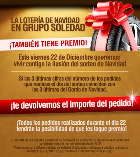 La lotería de Navidad también tiene premio en Grupo Soledad