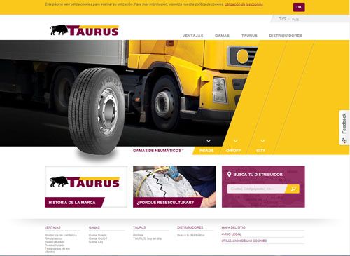 La marca Taurus, actualiza su web