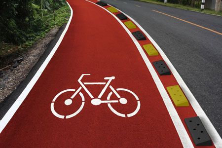 Las balizas separadoras para carril de bicicleta 