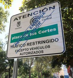 Letrero de Madrid Central