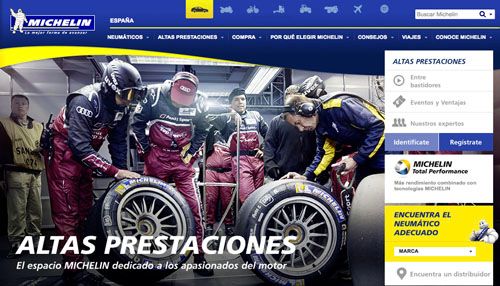 Michelin lanza una nueva web exclusiva de Altas Prestaciones