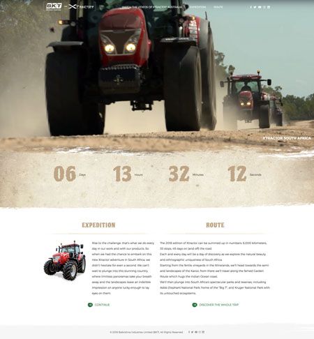 Mini sitio Xtractor que dedica BKT