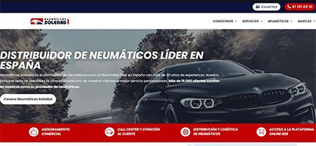 Neumáticos Soledad estrena web