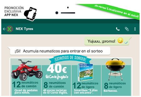Nex premia el uso de su app