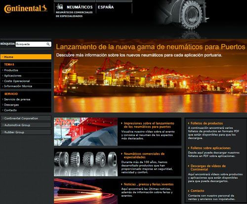 Nueva web de Continental Commercial Specialty Tires