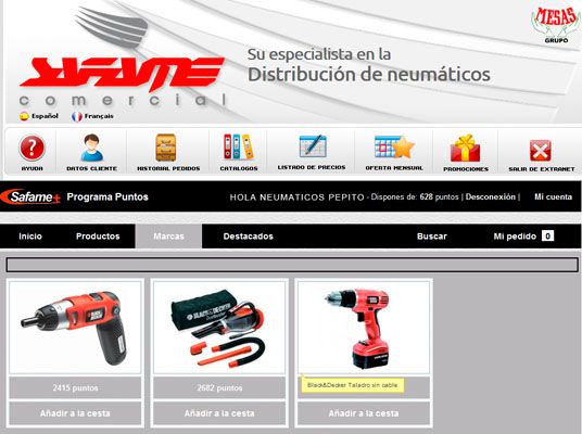 Nuevo programa de puntos Safame+. 