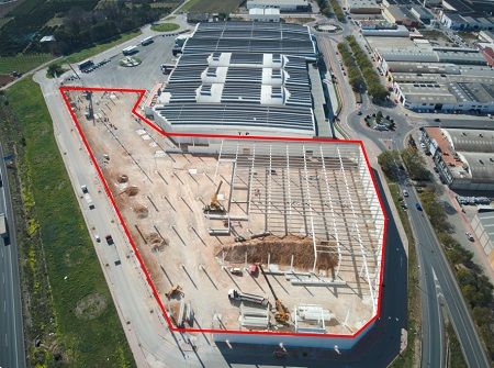 Obras de ampliación del almacén de Alginet