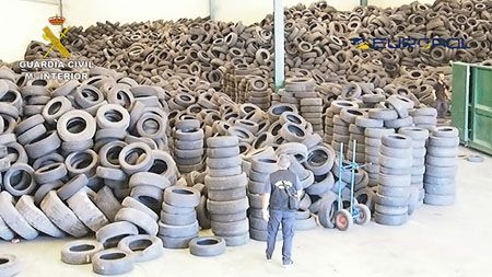 Operación contra dos empresas por venta ilegal de neumáticos