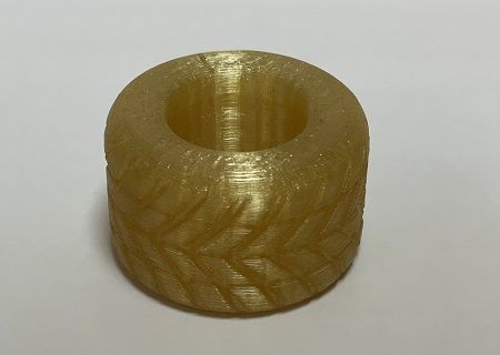 Pieza fabricada mediante impresión 3D a partir de textil reciclado