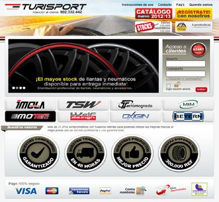 Presentación e-commerce B2B Turisport