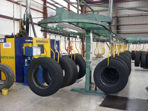 Proceso de fabricación de neumático reciclado