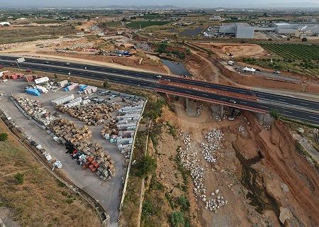 Puente del barranco del Poyo destruido durante la DANA